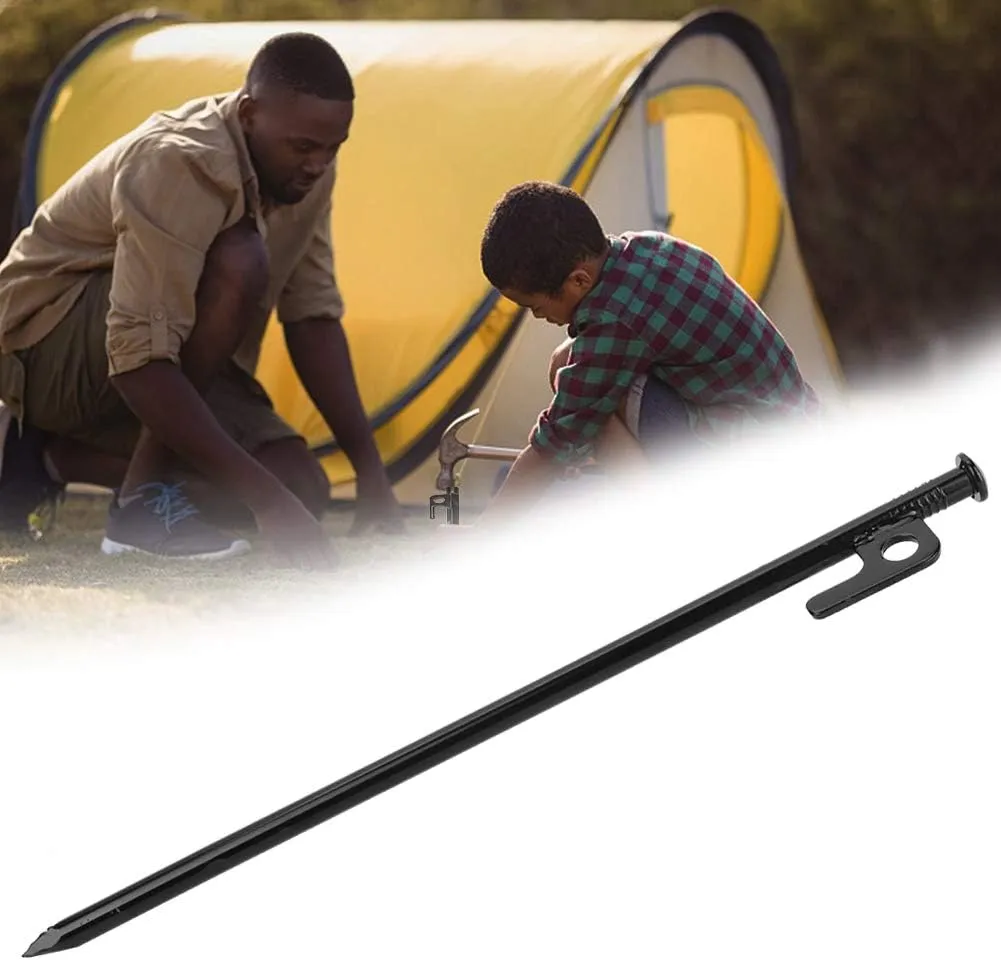 4PCS Tent pegs, Steel Outdoor Travel Camping Beach Tent pegs, Used for Outdoor Travel, Hiking and Gardening (30cm)