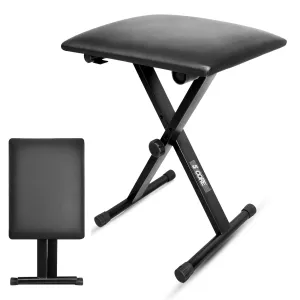 5 Core Keyboard Bench X Style Piano Stool Padded Adjustable Keyboards
