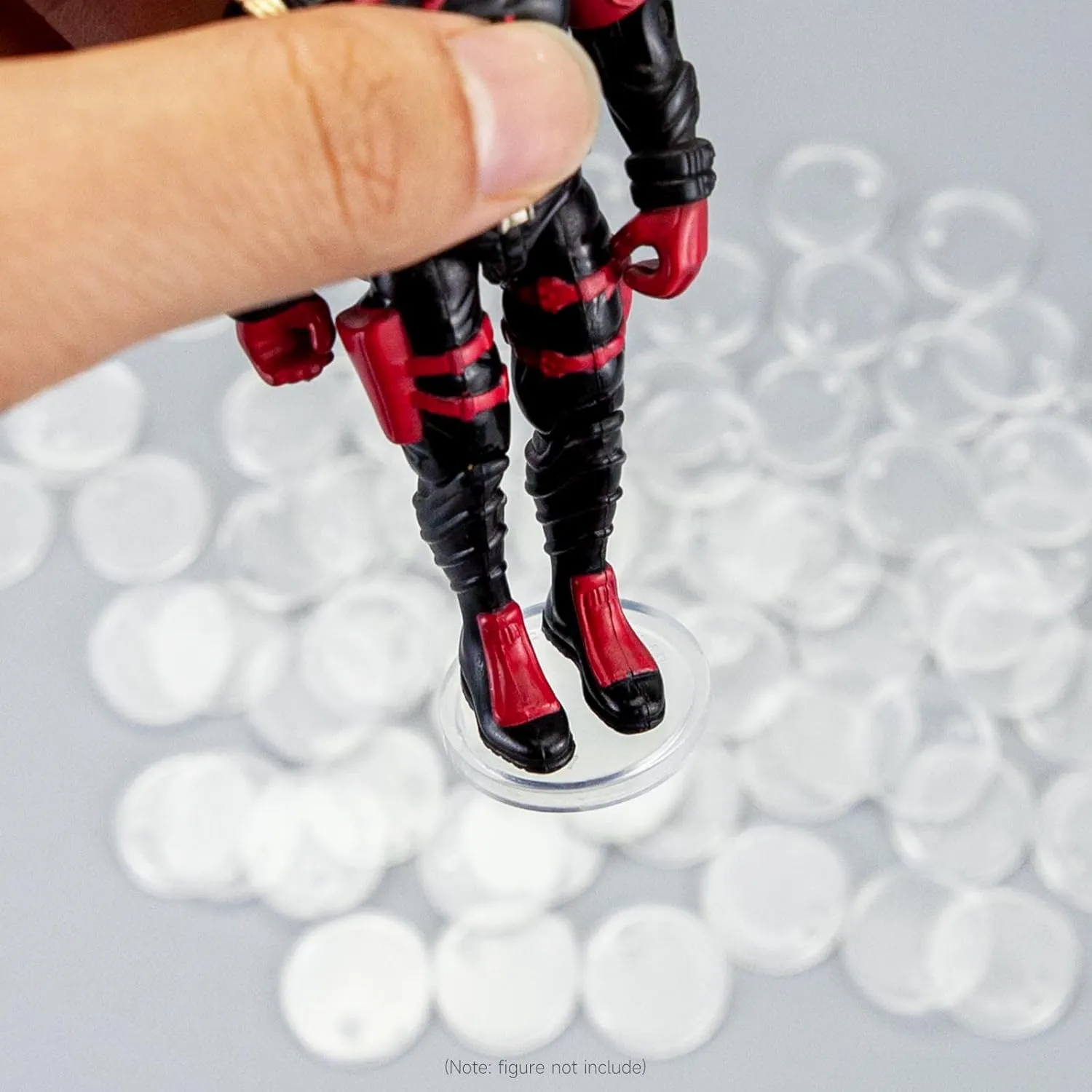 50 Pieces Round Clear Action Figure Display Stands Compatible with 3.75 inch Vintage Star Wars /Gi joe Figure Toy (Fit For 3.75 inch Vintage SW/Gi joe(25MM))