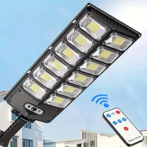 504-LED Ultra-Bright 6500K Solar Motion Sensor Street Light with Remote Control