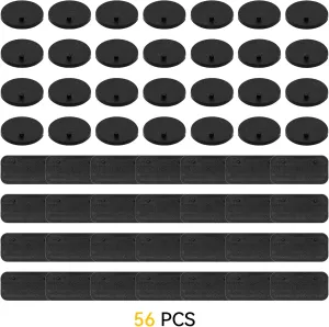 56PCS Action Figure Stand Bases, Assembly Display Holder Accessories, Fit for Most 6inch Mavel Legends Series/Gi Jeo Classified Series/D C/Mo tu Figures, Black/ Mix Square & Round Shape