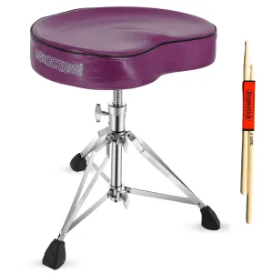 5Core Drum Throne Padded Guitar Stool Saddle Drummer Seat for Adults &