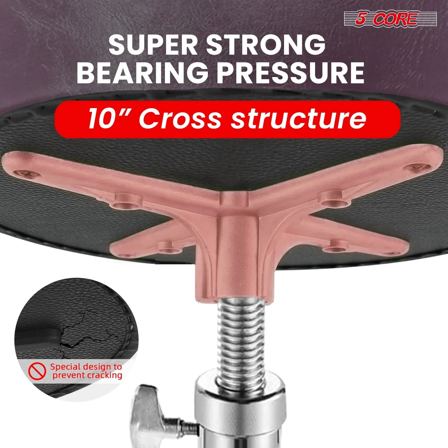 5Core Drum Throne Padded Guitar Stool Saddle Drummer Seat for Adults &