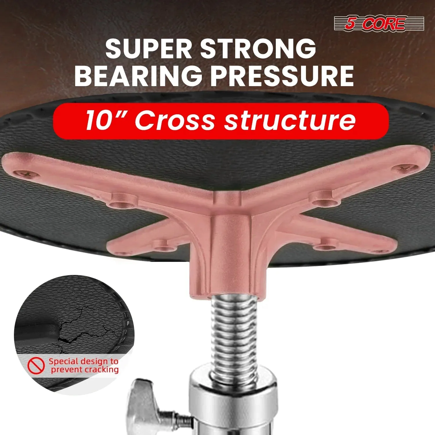 5Core Drum Throne Padded Guitar Stool Saddle Drummer Seat for Adults &