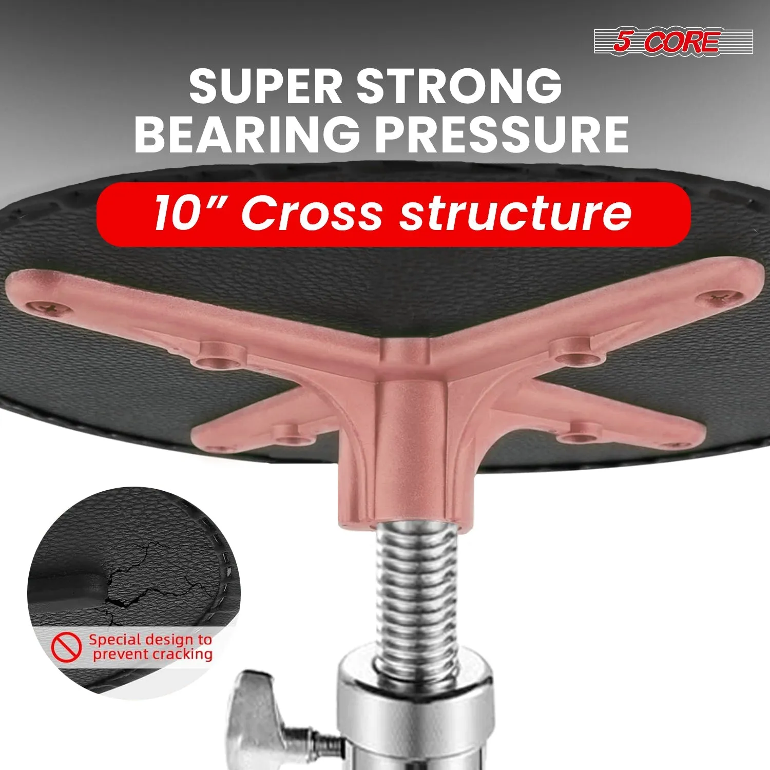 5Core Drum Throne Padded Guitar Stool Saddle Drummer Seat for Adults &