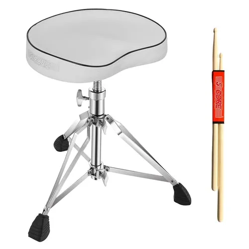 5Core Drum Throne Padded Guitar Stool Saddle Drummer Seat for Adults &