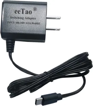 5V USBC DC Replacement Charger Compatible with Cubii Total Body  F4C1 Body V2 Compact 2-in-1 Elliptical 3.7V 4400mAh Battery DC5V 5VDC 5.0V Replacement Adapter Power Supply Cable Cord
