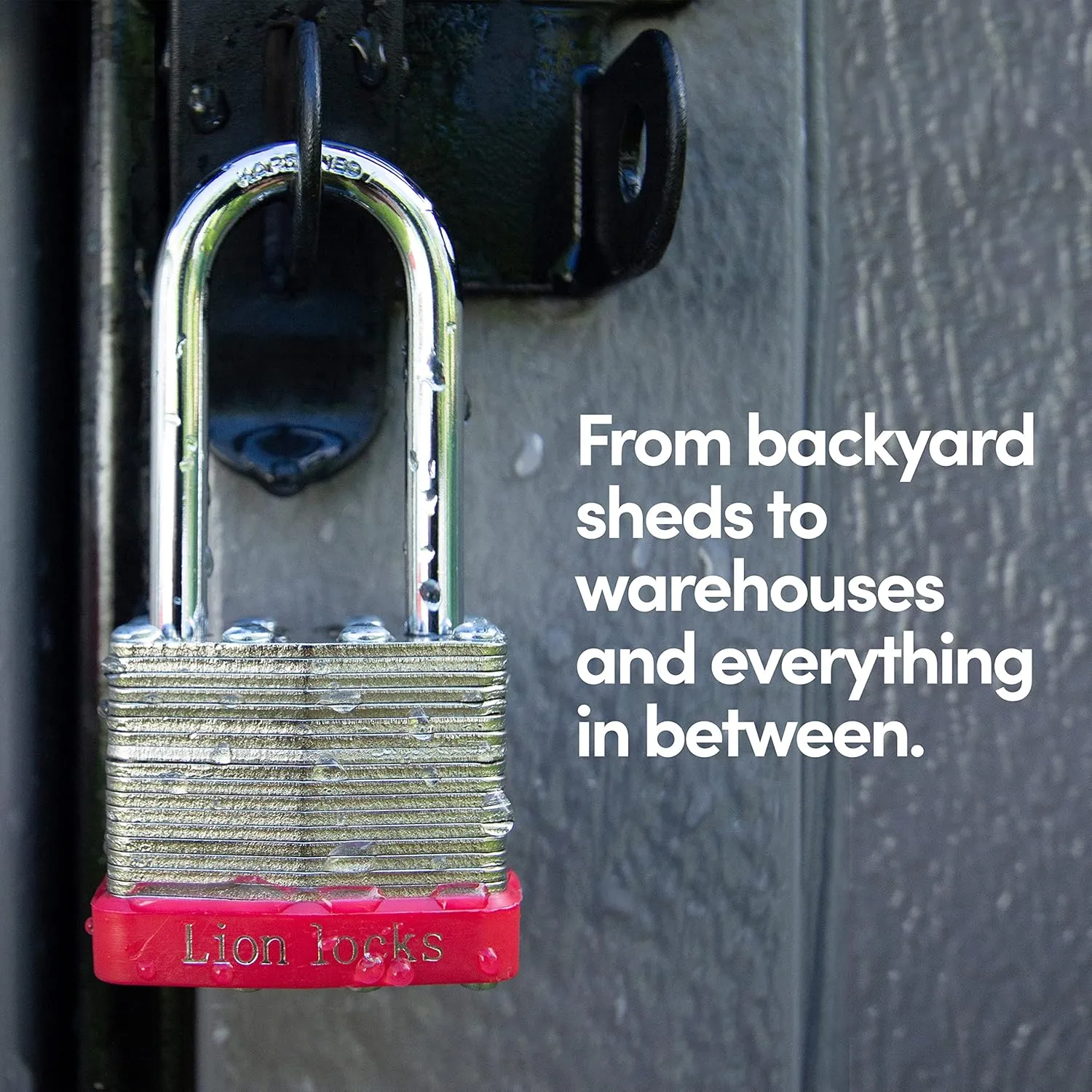 6 Keyed Alike Padlocks with 2" Long Shackle, 12 Keys - Padlocks for Outdoor Use, Locks with Keys, Hardened Steel Case, Pick Resistant Brass Pin Cylinder for Hasp Latch, Locker, Gate
