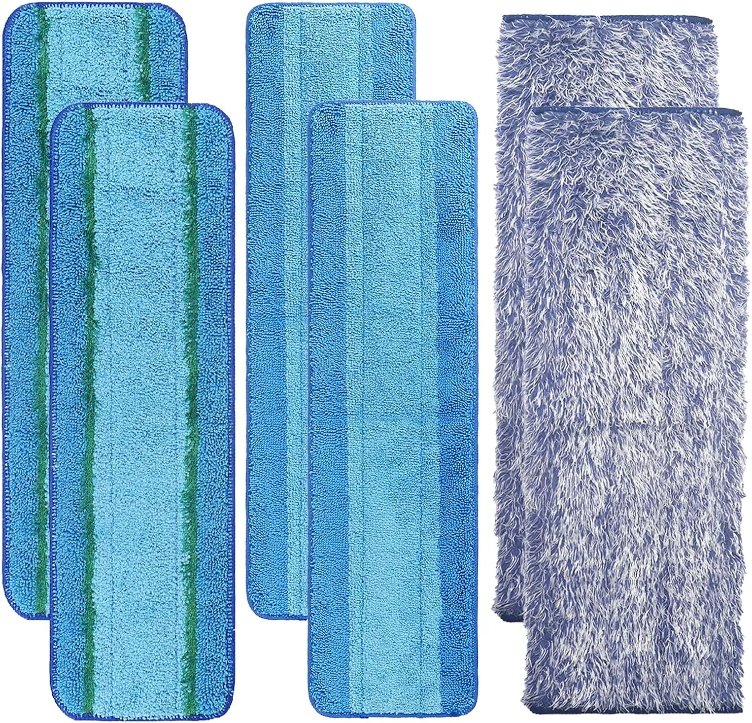 6 Pack Microfiber Cleaning Pad Replacement for Bona Mop, Microfiber Mop Pads for Hardwood Floor Cleaner, 2 Deep Cleaning Pad   2 Microfiber Cleaning Pad   2 Dusting Pad Apply for Bona Family of Mops