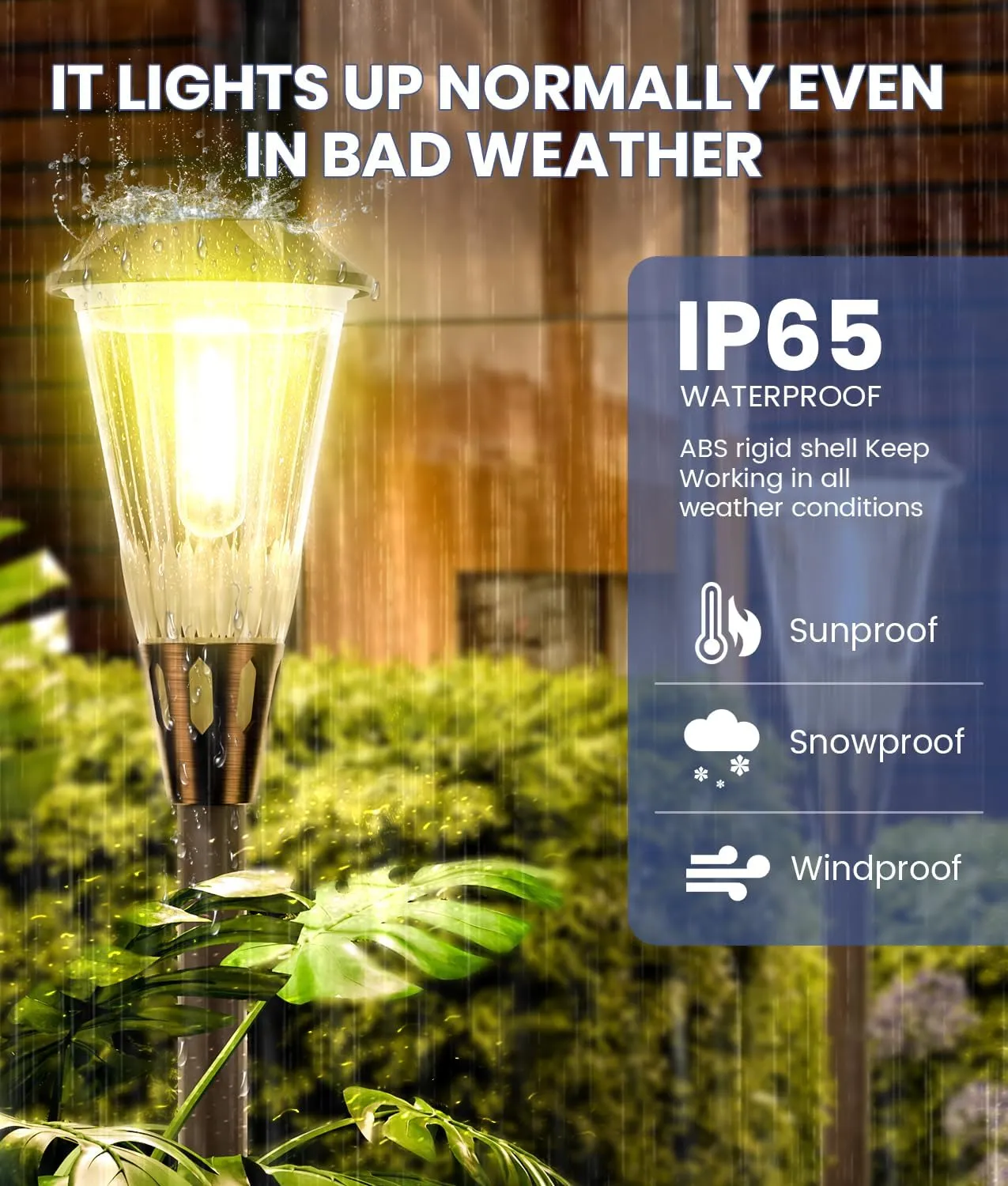6 Pack Super Bright Solar Lights Outdoor 2-in-1 Warm&Cold IP65 Waterproof,Auto On/Off 6500K,Solar Pathway Walkway Lights for Yard,Patio,Landscape,Sidewalk,Driveway,Lawn