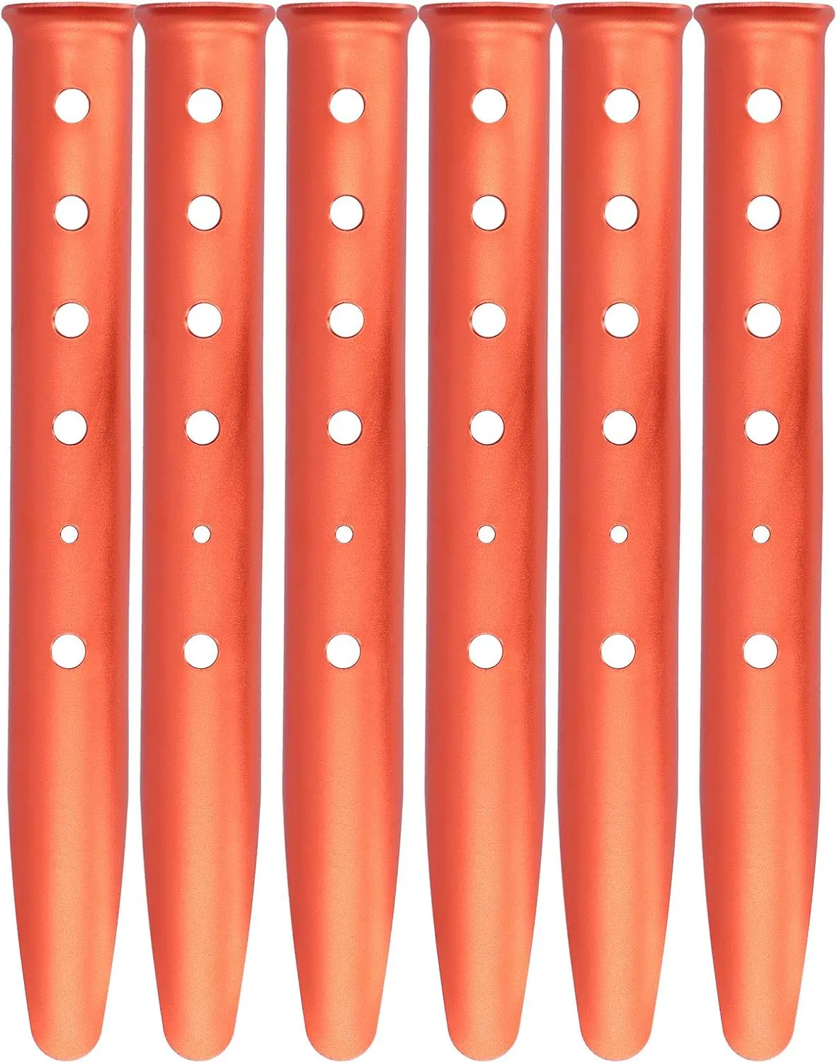 6 PCS U‑Shaped Tent Nails, Aluminium Alloy Tent Pegs Heavy Duty Camping Nail Holder, Tent Stake for Hikers Campers Beach Sand Peg Outdoor Canopies Snow Ground Stake Accessory Tool