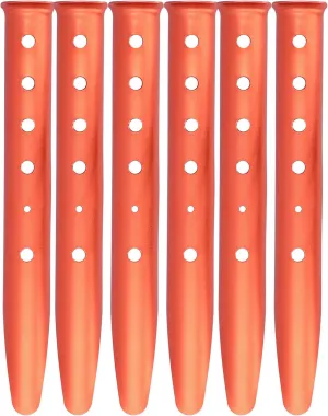 6 PCS U‑Shaped Tent Nails, Aluminium Alloy Tent Pegs Heavy Duty Camping Nail Holder, Tent Stake for Hikers Campers Beach Sand Peg Outdoor Canopies Snow Ground Stake Accessory Tool