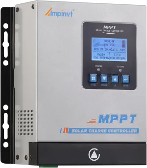 60amp MPPT Solar Charge Controller , 12v 24v 36v 48v auto Solar Battery Panel Regulator , max 150v PV Input, fit for Sealed, Gel, Flooded, and Lithium Batteries