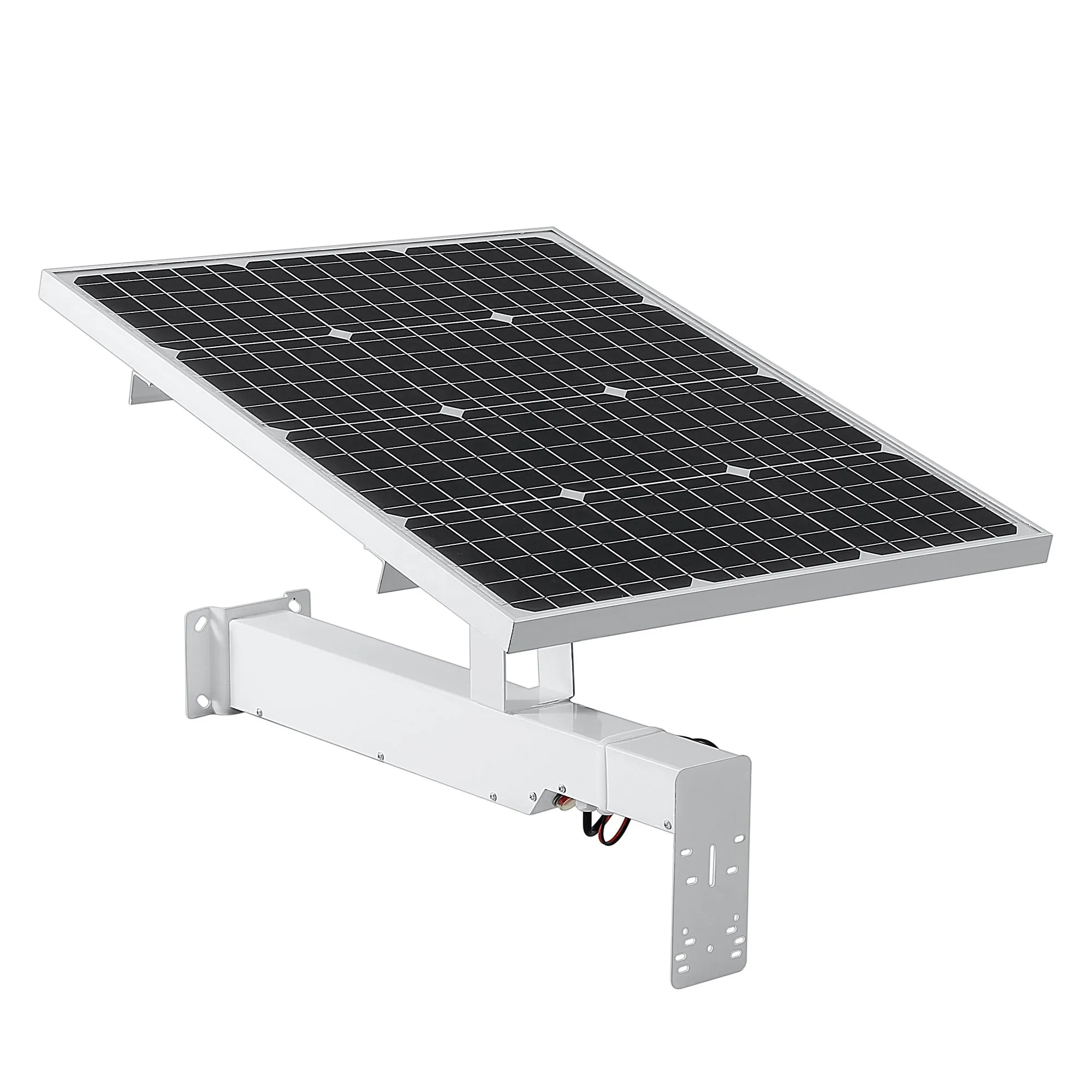 60W CCTV Solar Panel 12v DC 60A Battery Powered Bracket for PTZ Dome / Bullet Camera
