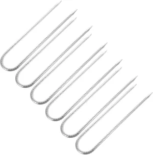 6pcs Heavy Duty U-Shaped Tent Stakes for Camping Trampoline Garden Ground Anchors for Secure Outdoor Activities for BBQ Hiking and Climbing