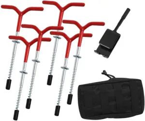 6Pcs Ice Anchor Drill Adapter Ice Fishing Anchors Accessories Heavy Duty Metal Practical Fishing Tent Stakes Shelter Anchors