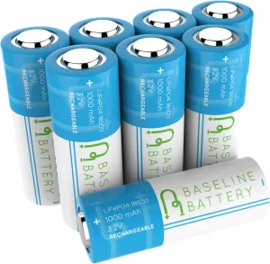 8 1000 mAh IFR 18500 3.2v LiFePO4 Lithium Phosphate Rechargeable Batteries Solar Garden Light