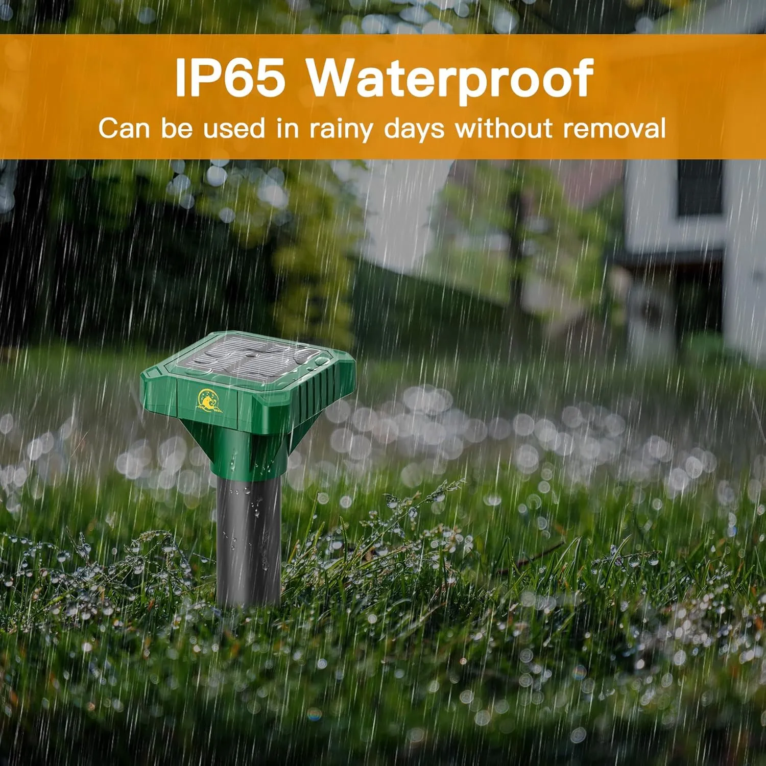 8 Pack Mole Repellent Solar Powered, IP65 Waterproof Gopher Chipmunk Repeller Outdoor, Groundhog Snake Repellent for Yard, Sonic Mole and Vole Deterrent Spikes, Effective Lawn and Garden Protection