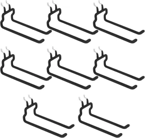 8-Pack Pegboard Hooks, Heavy Duty Metal Peg Board Shelving Hooks Fit 1/4" Pegboards, Peg Board Tool Utility Hooks & Hangers for Craft Room Garage Workbench Office