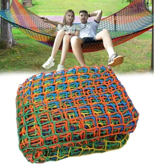 9.9 x 6.6Ft Climbing Cargo Net, Double Layers Playground Safety Net, Kids Backyard Climbing Net, Used for Treehouse Accessories Outdoor Adventure...Kids Playground Climbing Cargo Net