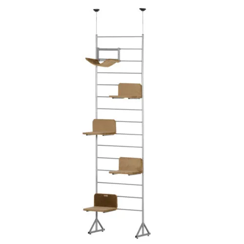 9FT Adjustable Multi-Level Cat Climber Climbing Tree Tower Scratcher Post Steps