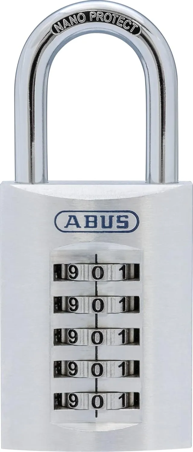 ABUS 183AL/45 Heavy Duty Combination Lock, Silver