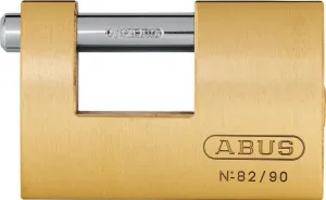 ABUS 82/90 Monoblock Brass Padlock Keyed Different