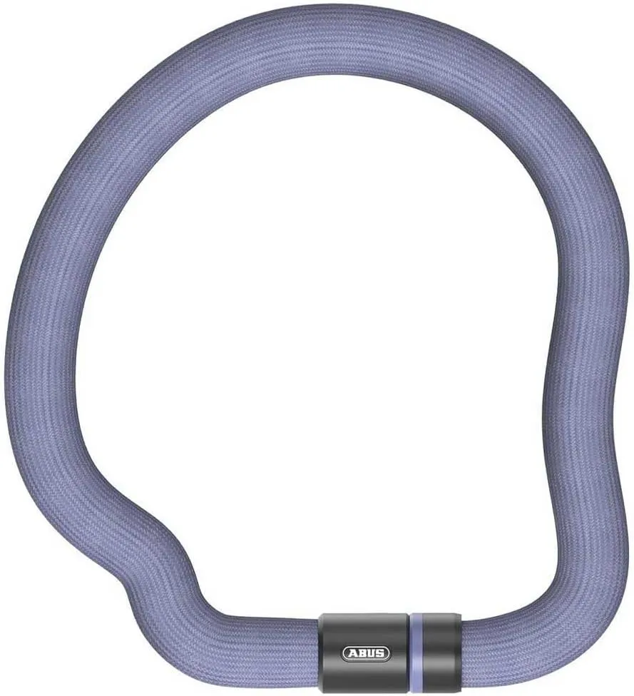 ABUS Chain Lock Goose Lock 4204K - Flexible, Rattle-Free Bicycle lockOss Made of Hardened Steel - 4 mm Thick Steel Chain, 28 mm Total Diameter - 110 cm Long - with Key - Blue