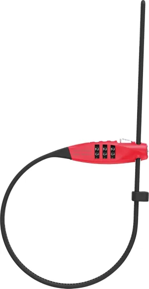 ABUS Combiflex TravelGuard Cable Lock - Lock for Securing Helmet, Pushchair, Skis and Luggage - 45 cm Cable Length - with Number Code - Red