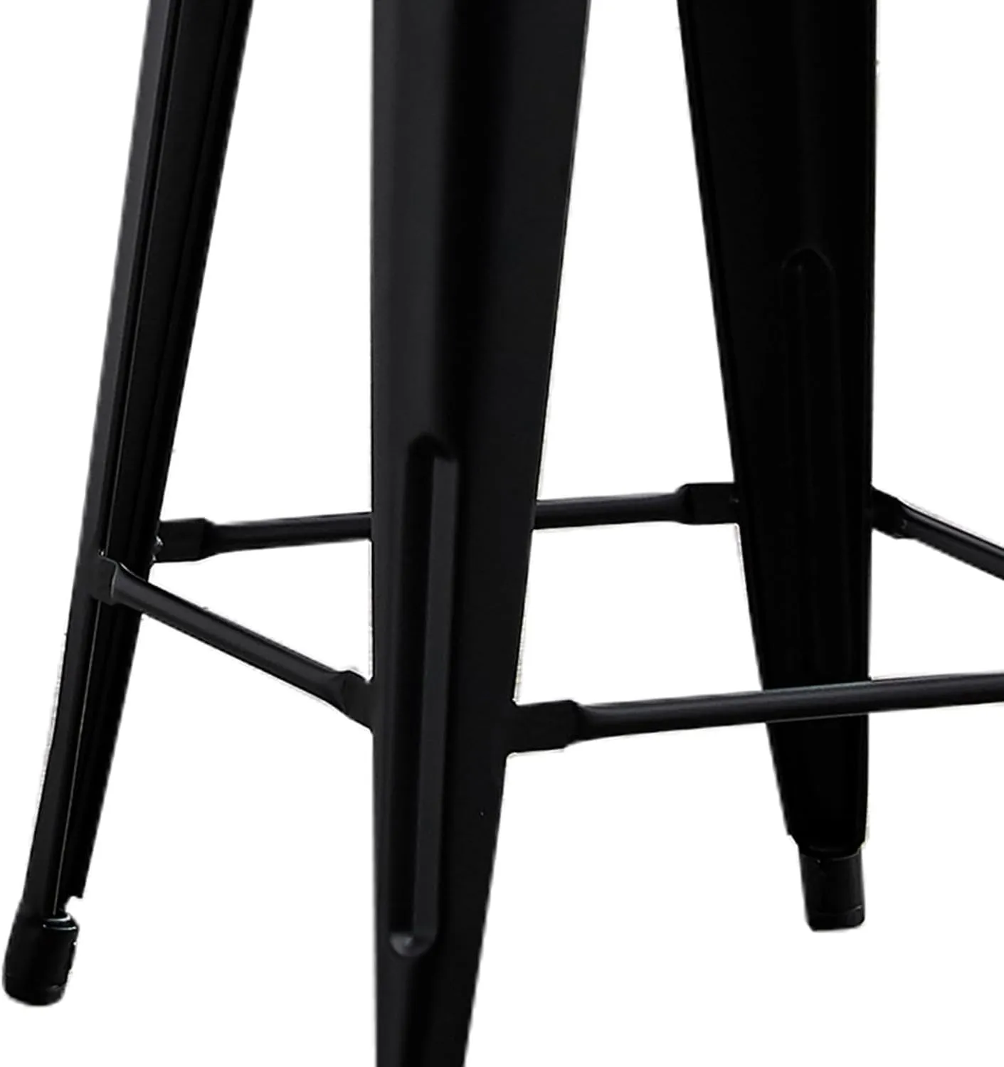 AC Pacific 24” Metal Backless Barstool Set of 2 – Country Rustic Style, Lightweight & Sturdy Build, Easy Assembly – Matte Black Finish