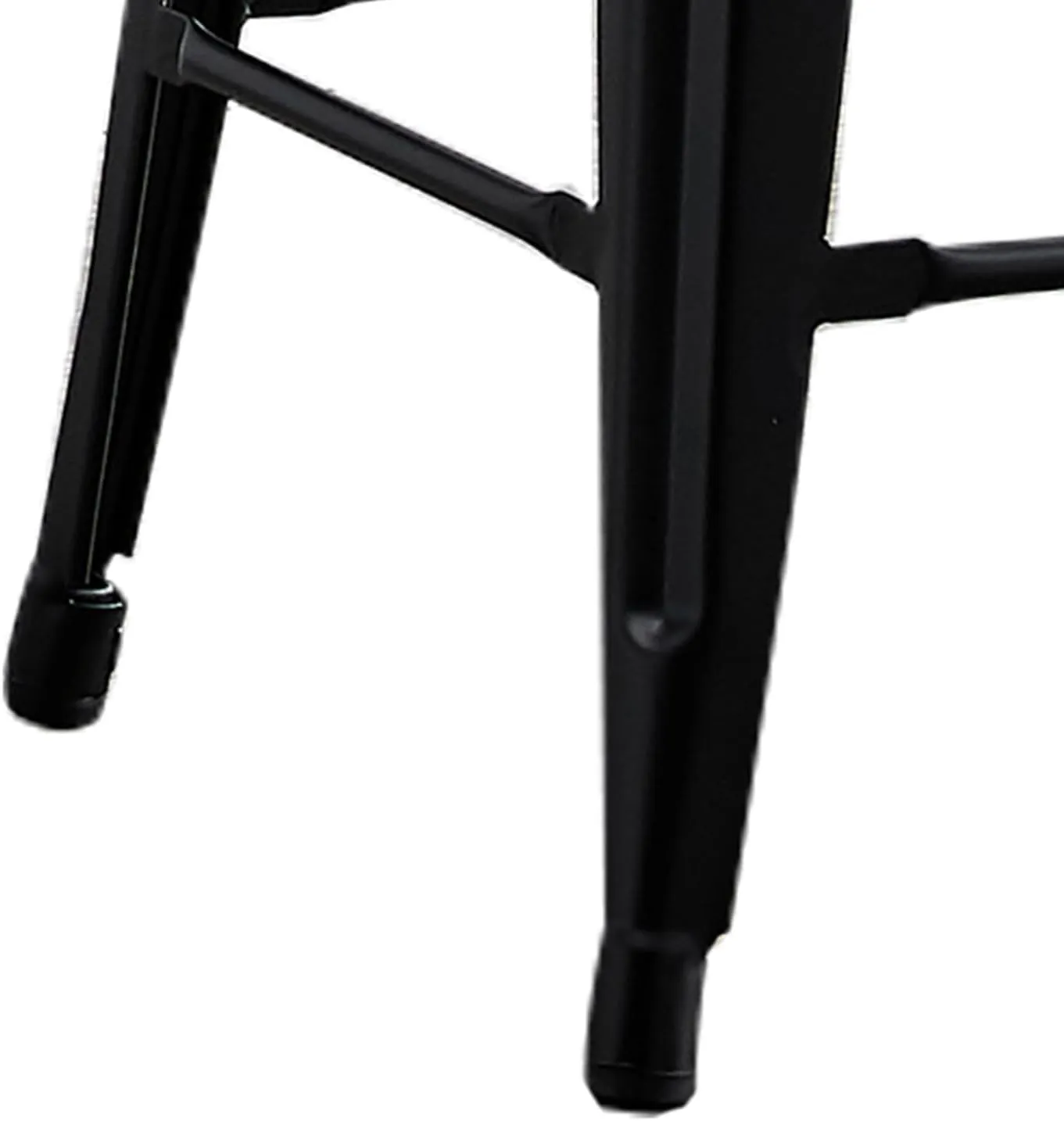 AC Pacific 24” Metal Backless Barstool Set of 2 – Country Rustic Style, Lightweight & Sturdy Build, Easy Assembly – Matte Black Finish
