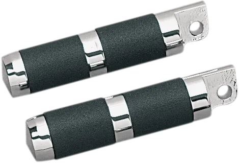Accutronix RP111-KGC Chrome Footpegs - Knurled - Male Mount - 5-1/4in.