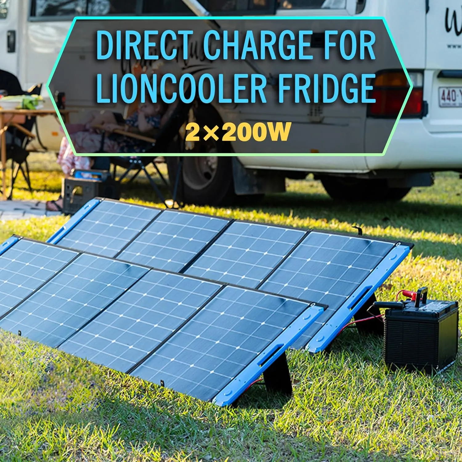 ACOPOWER Omni 200W All-in-one Solar Panel Suitcase,200Watt Foldable Solar Kits