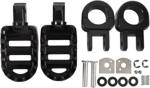 Adjustable Aluminum Alloy Foot Pegs with Gear Structure for Enhanced Grip, Versatile 1in 1.06in 1.25in Bumper Fitment, Stylish Color Oxidation Coating, Durable