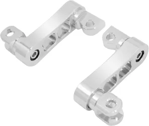 Adjustable Footpegs Highway Pegs Male Mount Foot Peg Clamp Support Extensions Bracket Fit For Harley Sportster Dyna Softail Touring Road King Street Glide Road Glide (Chrome)