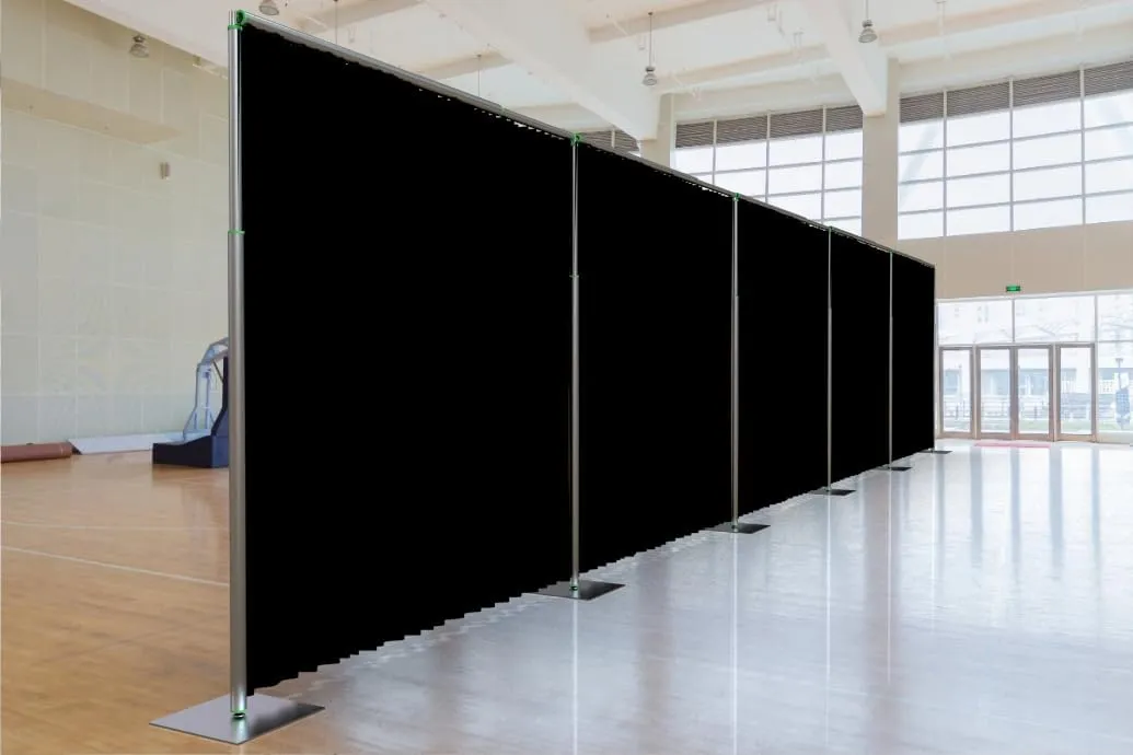 Adjustable Heavy Duty Portable 10FT X 50FT Pipe and Drape Backdrop Kit (Black Drape) Quick Set Up Without Tools for Wedding&Party&Event&Photography&Show&Display (10FT X 50FT & Black Drape)