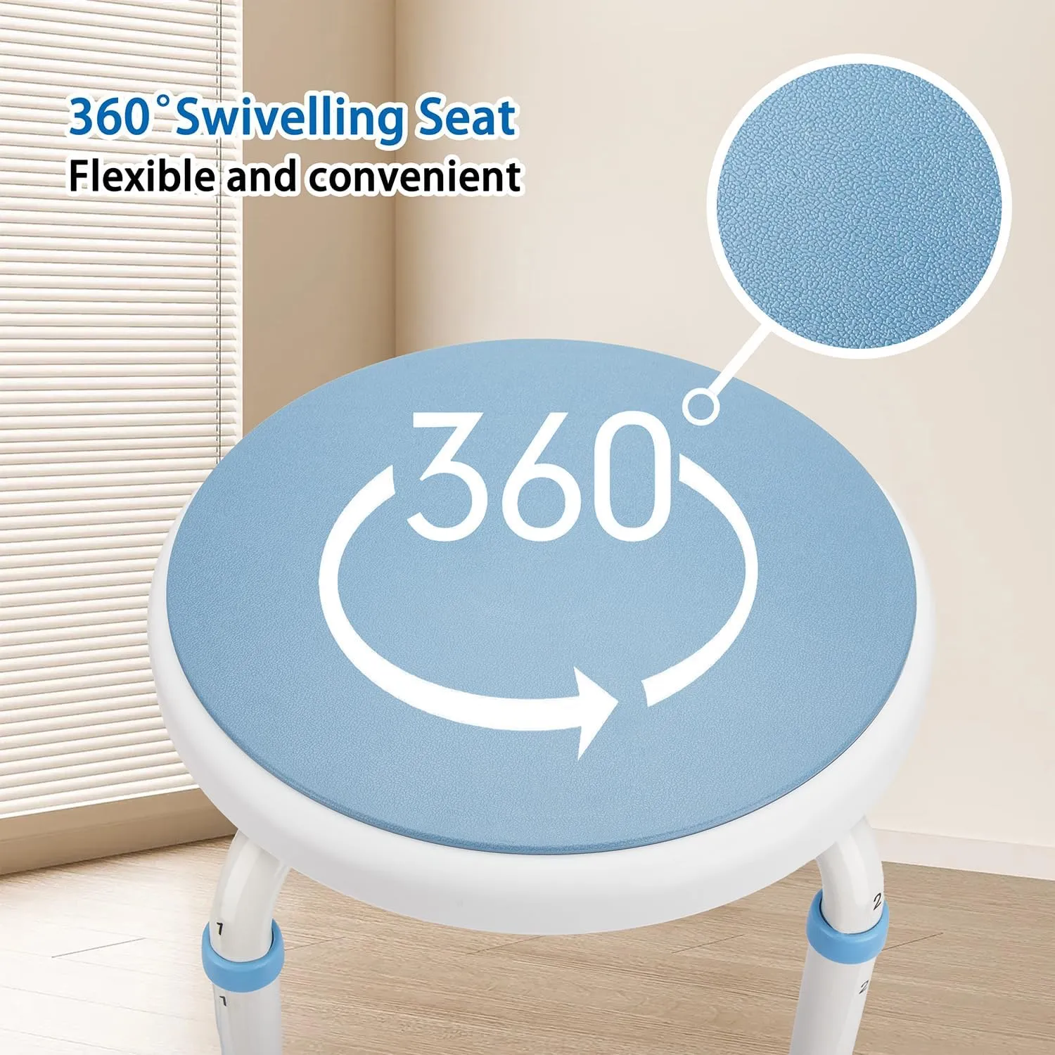 Adjustable Swivel Bath Seat Bathroom Bathtub Shower Chair FSA/HSA Compliant Stool for Elderly and Disabled, Seniors Tub Transfer Bench for Inside Shower