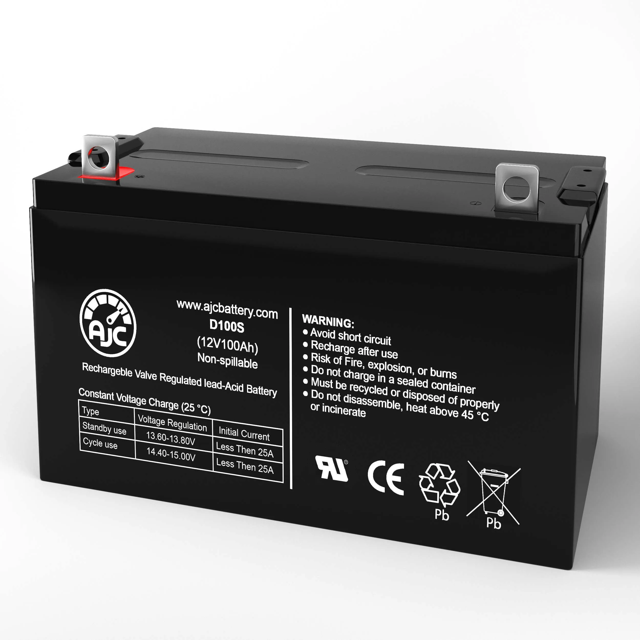 AJC Battery Compatible with Canadian SOLAR PV Solar Panles 12V 100Ah Solar Battery