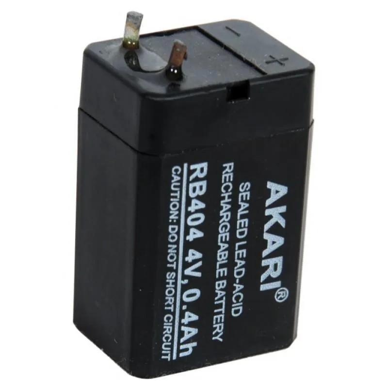 Akari 4V 0.4Ah Sealed Lead Acid Rechargeable Battery For Mosquito Bat / Toys