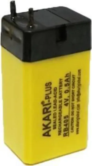 Akari Plus 4V 0.5Ah Sealed Lead Acid Rechargeable Battery For Mosquito Bat / Toys