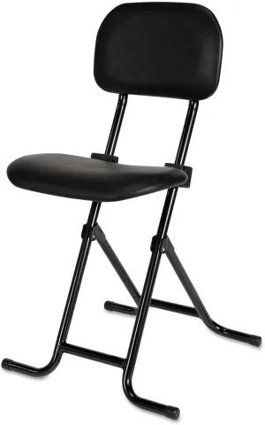 Alera ALECS612 27.5 in. Seat Height IL Series Height-Adjustable Folding Stool Supports Up to 300 lbs. - Black