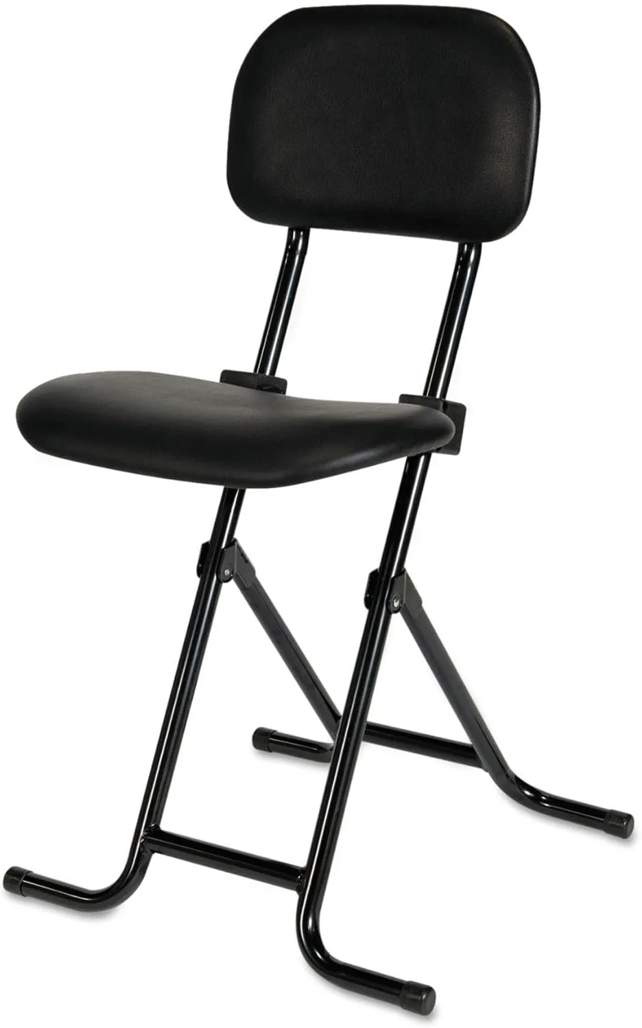 Alera ALECS612 27.5 in. Seat Height IL Series Height-Adjustable Folding Stool Supports Up to 300 lbs. - Black