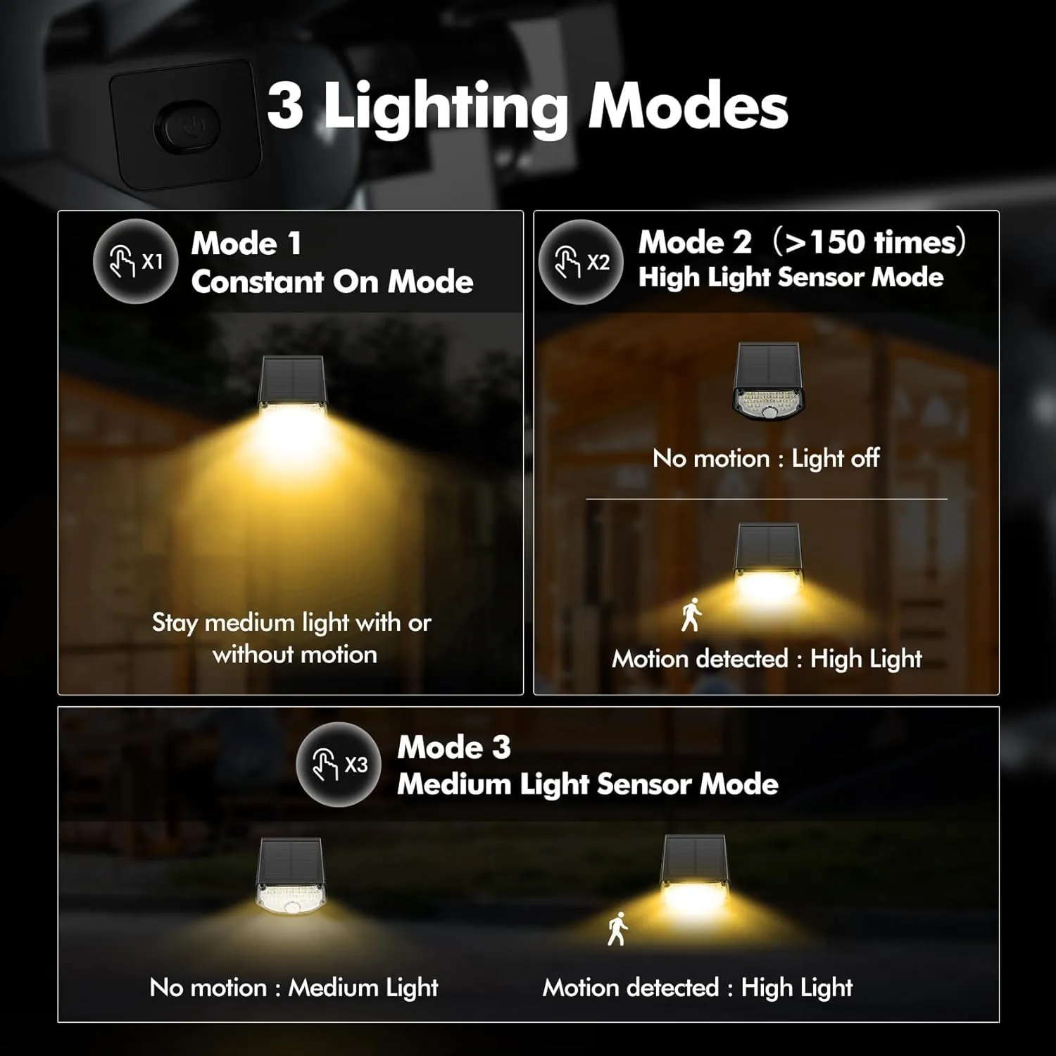 AloftSun Solar Motion Sensor Outdoor Lights,Waterproof Motion Sensor Spot Lights- 30 LED/3 Modes Solar Powered Spotlights,Landscape Lighting for Yard and Garden,Warm White,2 Pack