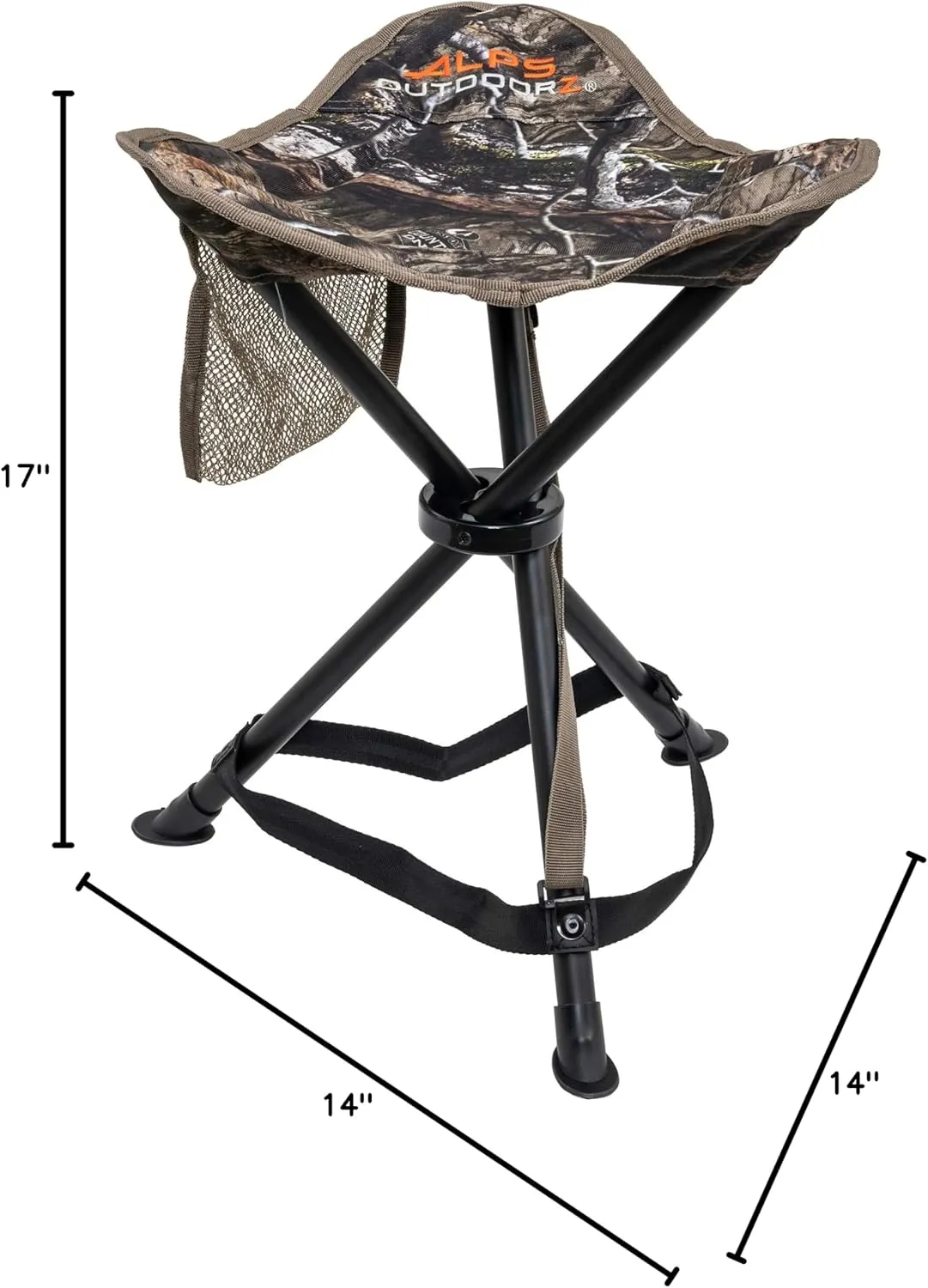 ALPS OutdoorZ Tri-Leg Hunting Stool, One Size, Mossy Oak Country DNA