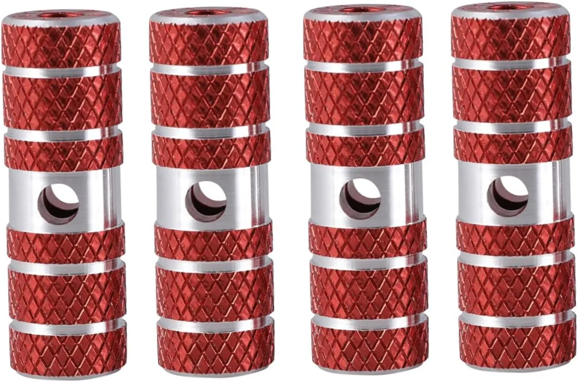 Aluminum Alloy Bike Pedals Pegs for 9.5mm/10mm Cylinder Seat Axle Footpeg Accessory
