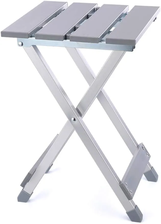 Aluminum Alloy Folding Stool Small Stool can be stored Folding Square Stool Outdoor Leisure and Other Household Stool Fishing Stool can be Used Without Installation and Opening