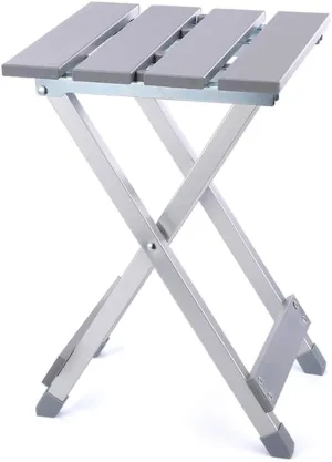 Aluminum Alloy Folding Stool Small Stool can be stored Folding Square Stool Outdoor Leisure and Other Household Stool Fishing Stool can be Used Without Installation and Opening