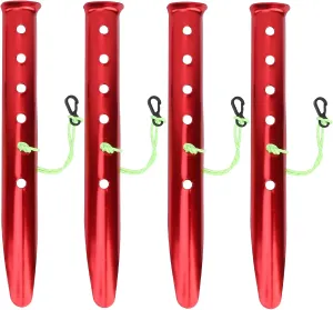 Aluminum Alloy Tent Stakes Heavy Duty U Shaped Tent Pegs for Camping Canopy and Outdoor Use Durable and Rust Resistant 4PCS Set 31cm Length