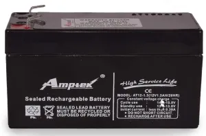 Amptek 12V 1.3Ah Rechargeable VRLA SMF Battery for Toys & Robotic Projects