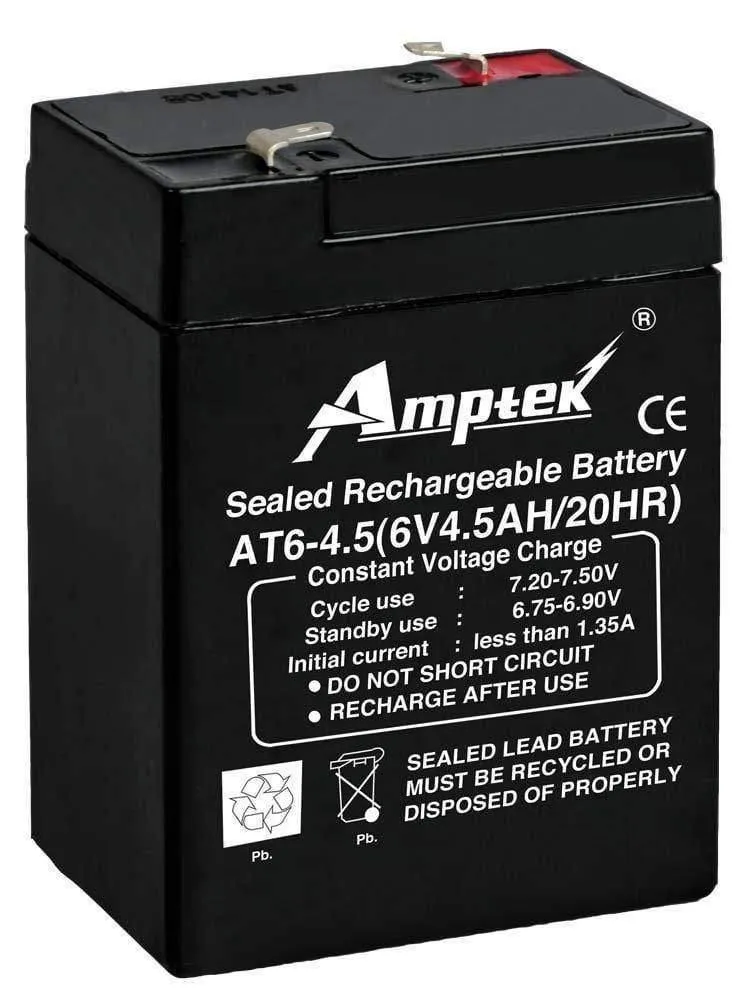Amptek 6V 4.5Ah Rechargeable Battery